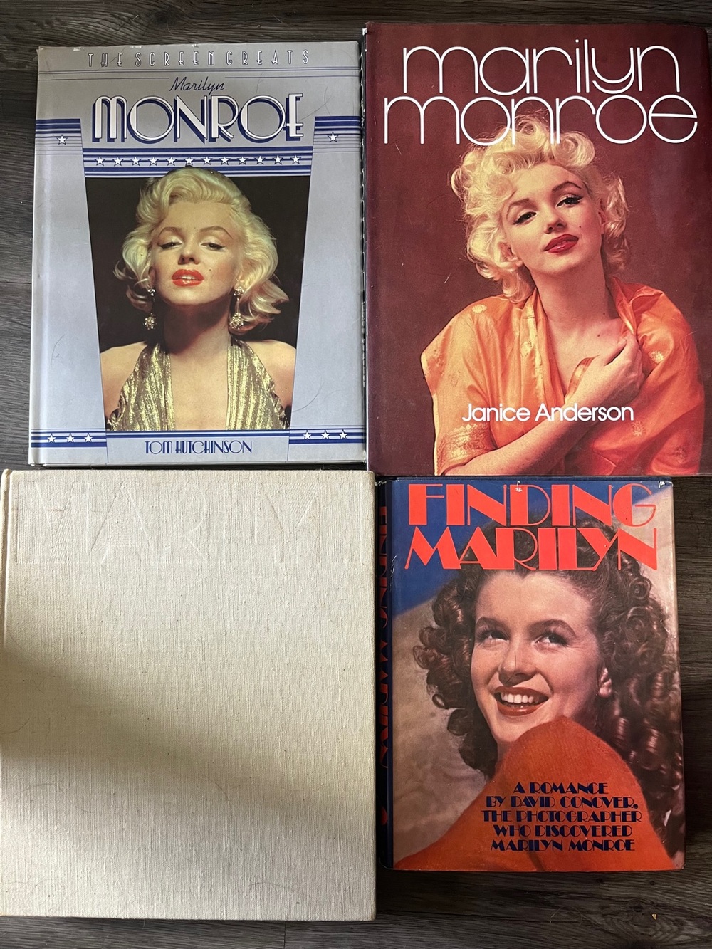 4 Marilyn Monroe books vintage sexy iconic movie star classic